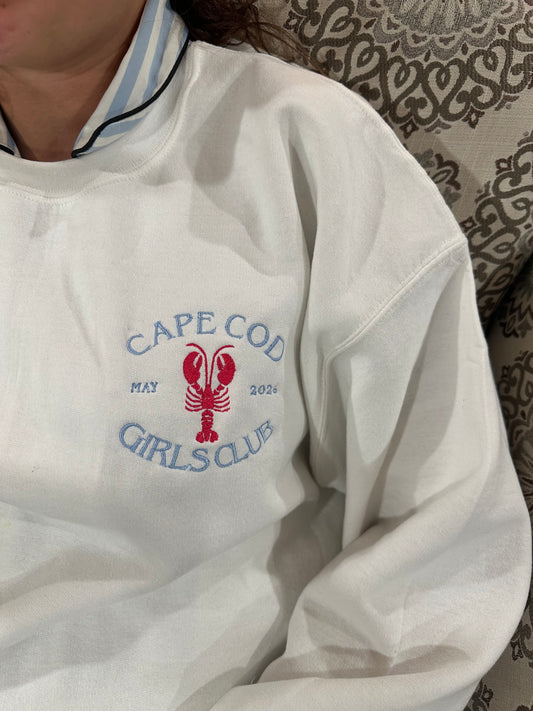 Cape Cod Girls Club Embroidered Sweatshirt
