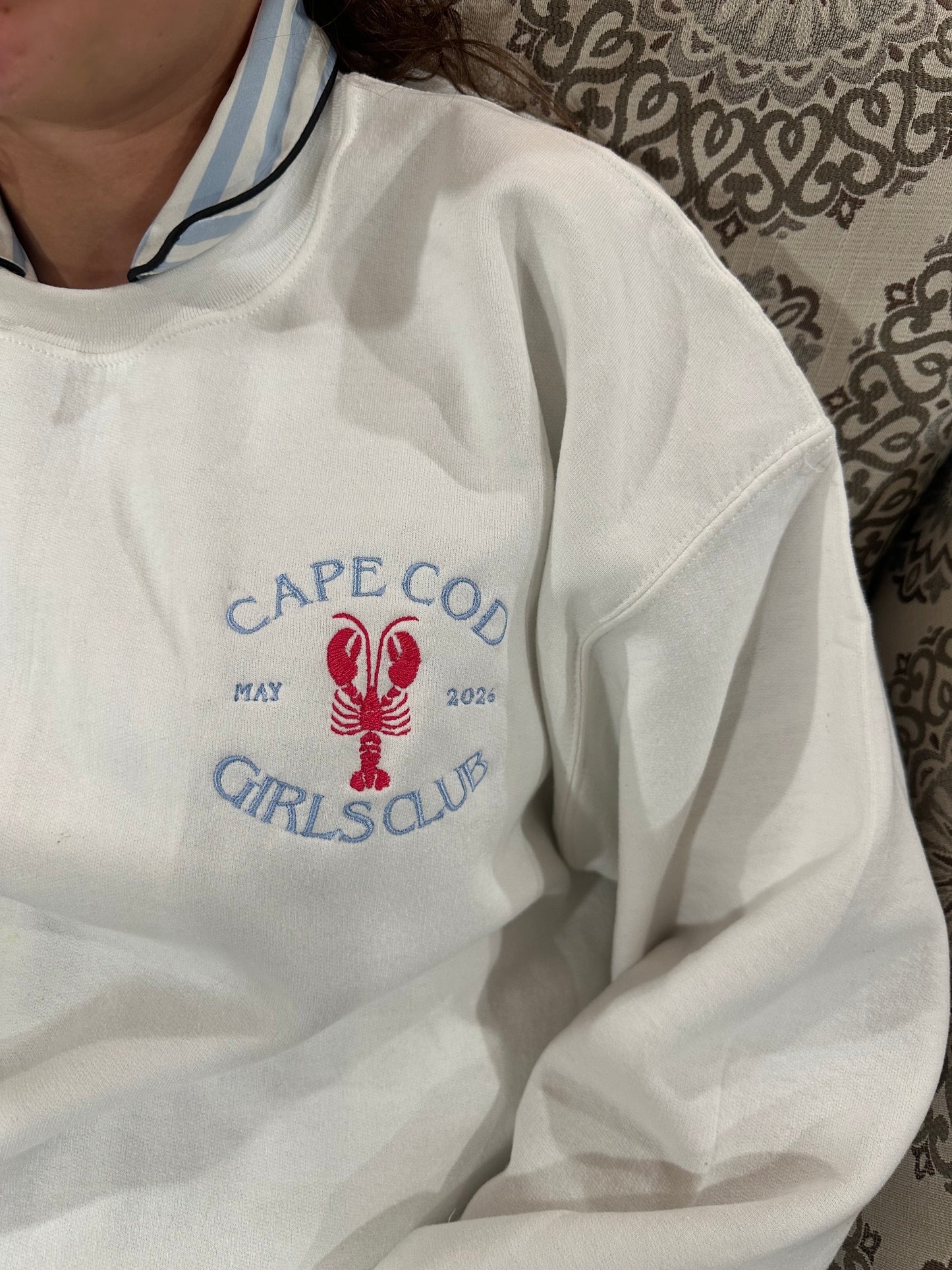 Cape Cod Girls Club Embroidered Sweatshirt