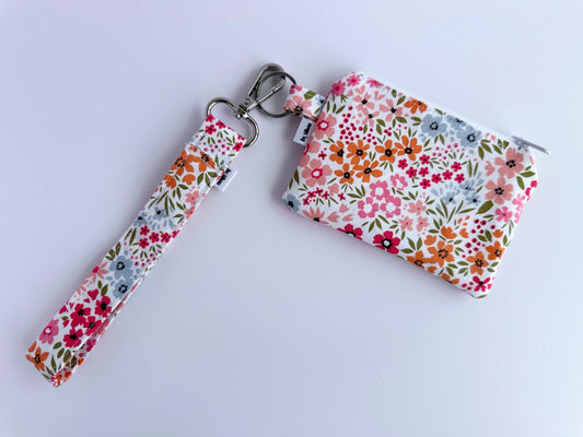 Wristlet & Wallet in pink floral