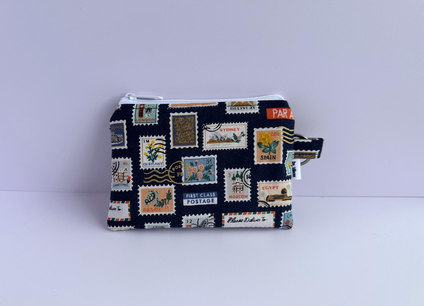 Wristlet & Wallet in Navy Stamps